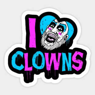 I Heart Clowns Sticker